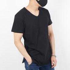 콘피아르 무지 브이넥 반팔티