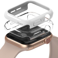 링케 애플워치 슬림 케이스 40mm 2p 세트, 클리어, 화이트, 1개 헬스_건강식품/건강/의료용품 반품 최저가 8,840원