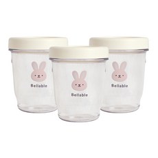 BABY&I Ecozen副食品密封罐, 兔子, 240ml, 3個