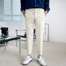 Meosidda 男性前口袋基本修身西裝褲