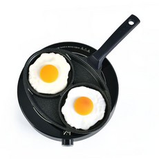 LaCena Swag Cook電磁爐適用鋁製不沾2格煎蛋鍋, 寬21.7cm x 長14.5cm x 把手長13cm, 1個
