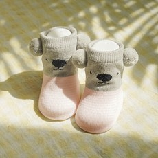 하이베이피클럽 유아용 폼폼 코알라 양말 양쪽 세트