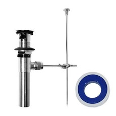 洗手台手動彈跳式+特氟龍膠帶, 1套