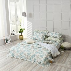 린넨 이중프릴 몰디브 접촉안감 순면 여름이불 세트