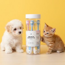 DING DONG PET 寵物軟Q Popo細毛牙刷6入組, 混合色, 1套
