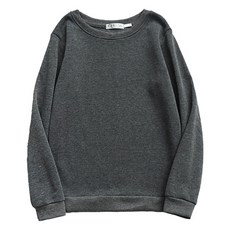 하이어리 남녀공용 세미 오버핏 무지 맨투맨