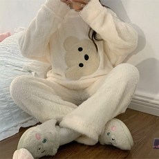 어썸풀 여성용 곰돌이 홈웨어 상하의 세트