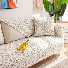 輕鬆轉換氣氛沙發套, 線條棕, 1個