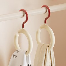 Omatang 帽子圍巾掛架 旋轉式掛鉤, 2個, 酒紅色拼白色