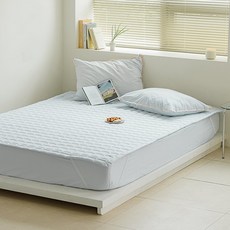 ARPEGGIO BASIC 韓國製造 Newmadin 高密度純棉60支紗鬆緊帶式絎縫床墊, 糖果藍