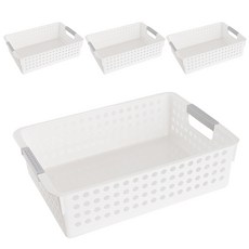 Saenghwalgongsik 多用途收納籃, 4個, 白色
