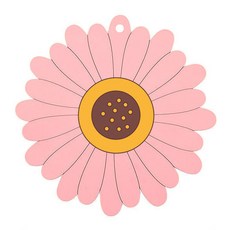 올라운더 해바라기 트레이 뚝배기받침 핑크, 1개