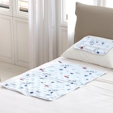 Hanil Life 雙面涼感墊 + 涼感枕頭套組, 海洋, 涼感墊+涼感枕頭套組