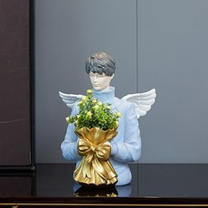 꽃다발 엔젤 커플 오브제, 블루