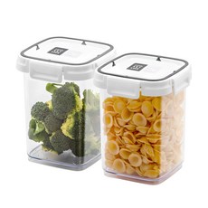 收納物語 Skylock 正方形密封罐 3號 2入組, 2個, 1000ml