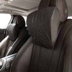 루젠 충실 차량용 목쿠션 + 스웨이드 커버, 다크브라운, 1세트