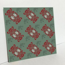 HTP 傳統圖樣磁磚相框 忍冬藤紋 植物紋 K0551 1000951, 1個