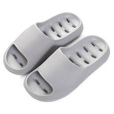 Musikine 柔軟舒適 EVA 防滑排水浴室拖鞋, 1個, 灰色