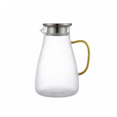 日本 FOREVER 耐熱玻璃錘紋款把手水壺1800ML, 1入