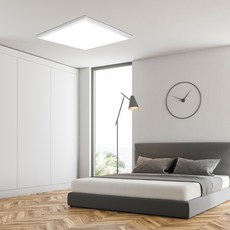 원하 시그마 LED 50W 슬림 직하 무타공 조명 640 x 640 mm, 화이트 + 주광색