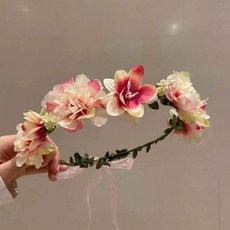 오늘도양 歐式婚禮裝飾花冠, 杏色