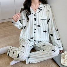 안나앤코 여성용 어닝펫 긴팔 잠옷 상하의 세트