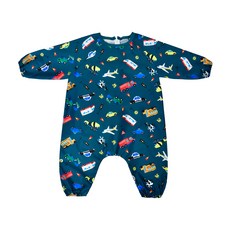 BANY KIDS 幼兒用防水全身臀部無縫美術圍裙, 汽車