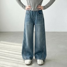 pinkb A-Cat 寬版牛仔褲