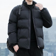 Elsso 男士Homme大尺碼冬季立領日常短版保暖鋪棉外套