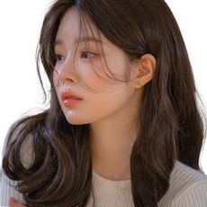 여성용 레이스 프론트 수제 통가발 미디움 빌드펌 형상기억인모, 내츄럴다크브라운, 1개