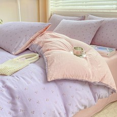 언헤브 러블리 침대 이불 커버, H 퍼플 체리