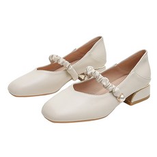 몬드스팟 여성용 진주 밴드 미들 로우힐 3cm YT_RB597_AY