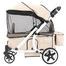 pompolarr 嬰幼兒豪華推車專用蚊帳, 黑色, 1個