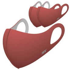 나인에프엑스 스포츠 데일리 페이스 마스크, 레드, 3개