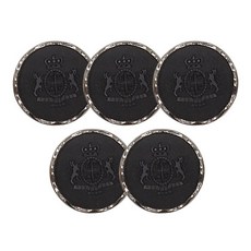 東大門鈕扣王 齒輪結合鈕扣 21mm, 5個, 黑色黑Ni