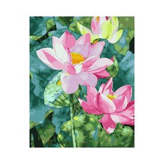 Play about 盛開的蓮花 DIY 數字油畫套組 40 x 50 cm, 混合色, 1個