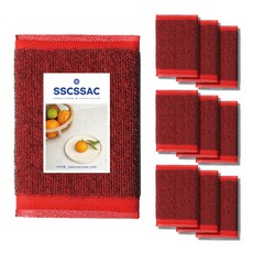 쓱싹 強力鋼絲絨菜瓜布 基本款 紅色, 1入, 10個