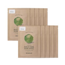 SKINFOOD 舒肥高麗菜面膜 18g, 1入, 10個