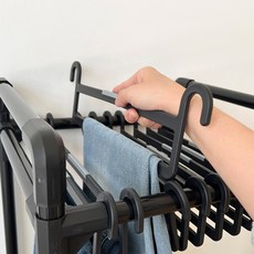 뱅크 논슬립 바지걸이 10p, 블랙, 1개