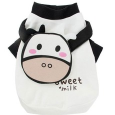 可愛動物後背包 貓咪T恤 乳牛 SP567, 黑色