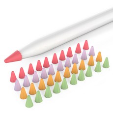 AHA STYLE Apple Pencil第1/2袋筆尖矽膠套, 40個, 暖色調