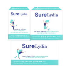 SureLydia 衛生棉 3袋組, 1套, 翼形衛生巾