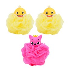 碰碰狐沐浴球 1入+鯊魚寶寶沐浴球 2入, 混色, 1組