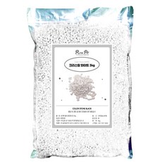 Rora Pet 觀賞魚彩石底砂 3kg, 水晶白, 1個