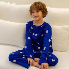 TERAWOOD 兒童款Sweet Dream圓領長袖睡衣上下套裝