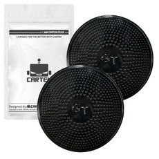 CARTEM 多用途矽膠防滑儀錶板墊 圓形 8cm, 2個, 黑色