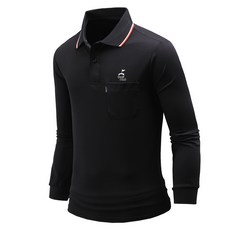 DAKUANG 男款高爾夫刺繡襯衫領長袖T恤 e05jka_jl3991