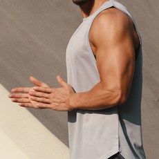 男款運動層次網狀長背心 2入