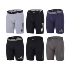 아디다스 남성용 퍼포먼스 블랙에디션 롱 드로즈 팬티 6종 세트