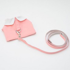 블루버킷 강아지 파스텔 리본 하네스 세트 M, 핑크, 1개